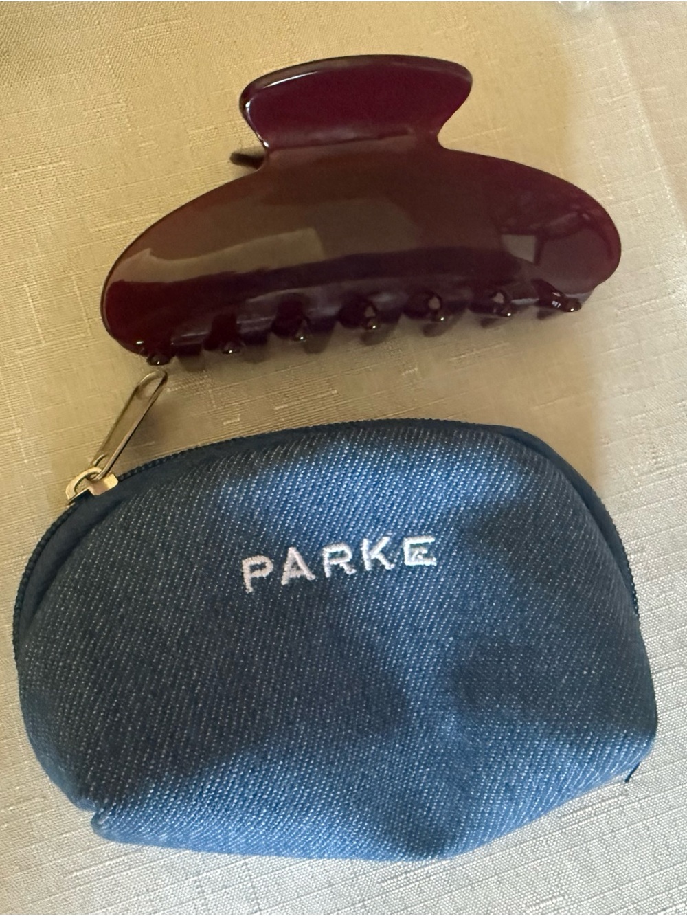 Parke “Eggplant” Maroon Claw Clip NWOT